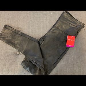 Spanx faux leather leggings - black